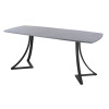 Обеденный стол AMC Elite (серии SLIM) / E24(1100) D6 (черный/Бетон Чикаго светло-серый)