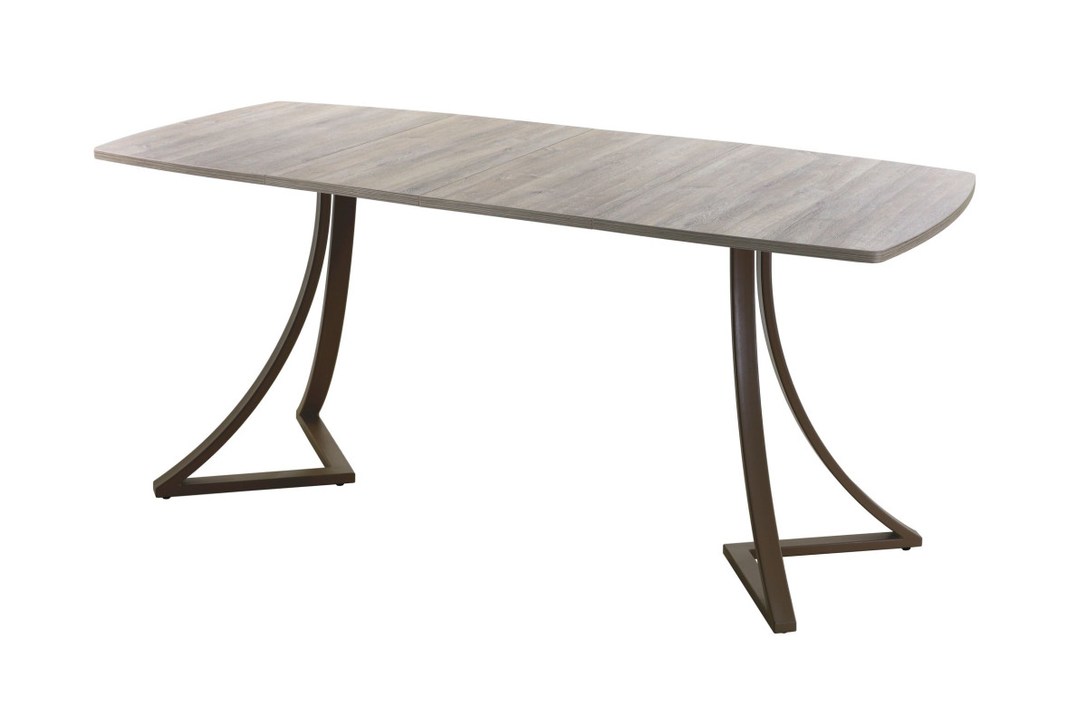 Обеденный стол AMC Elite (серии SLIM) / E24(1100) D6 (коричневый/Дуб Уайт-Ривер песочно-бежевый)