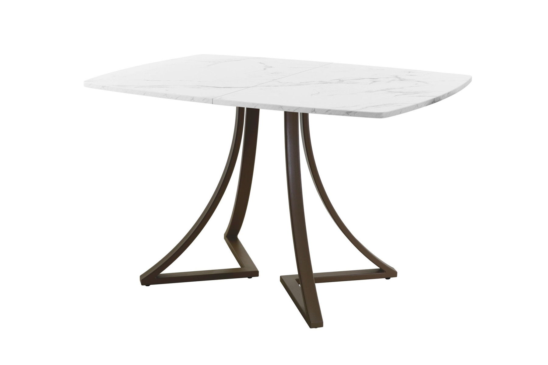Обеденный стол AMC Elite (серии SLIM) / E24(1100) D6 (коричневый/Мрамор Кристалл)