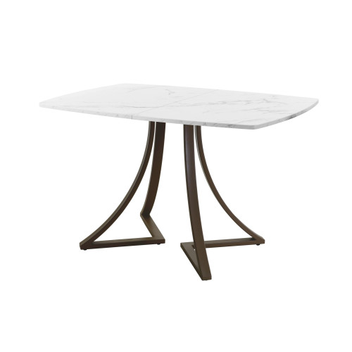 Обеденный стол AMC Elite (серии SLIM) / E24(1100) D6 (коричневый/Мрамор Кристалл)