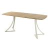 Обеденный стол AMC Elite (серии SLIM) / E24(1200) D6 (бежевый/Дуб Небраска Натуральный)