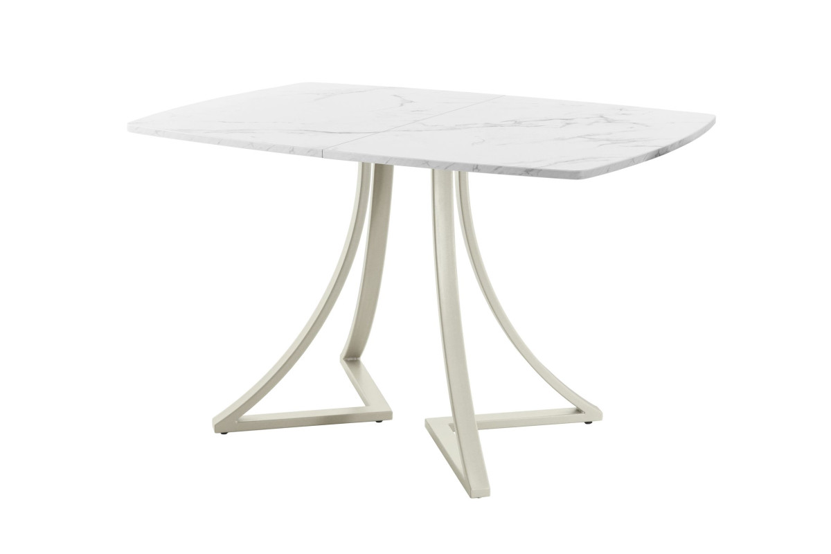 Обеденный стол AMC Elite (серии SLIM) / E24(1100) D6 (бежевый/Мрамор Кристалл)