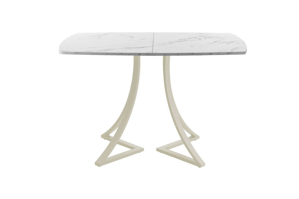 Обеденный стол AMC Elite (серии SLIM) / E24(1100) D6 (бежевый/Мрамор Кристалл)