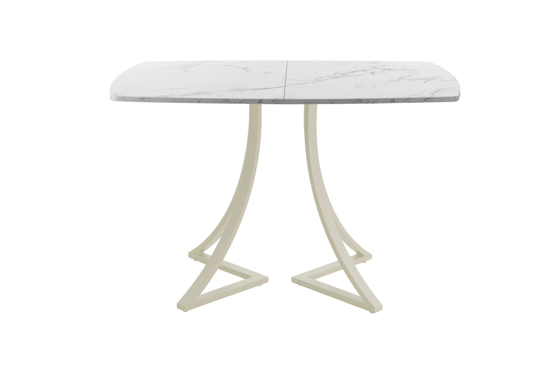 Обеденный стол AMC Elite (серии SLIM) / E24(1100) D6 (бежевый/Мрамор Кристалл)