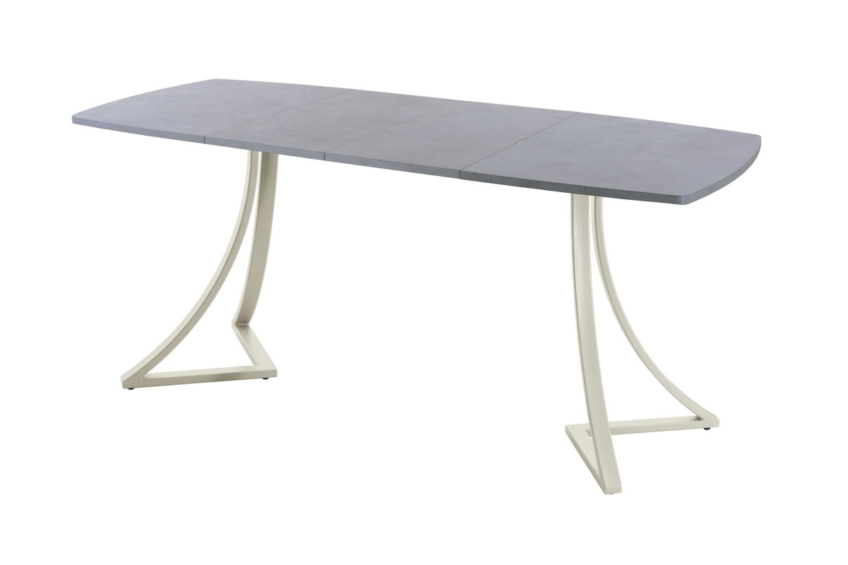 Обеденный стол AMC Elite (серии SLIM) / E24(1200) D6 (бежевый/Бетон Чикаго светло-серый)
