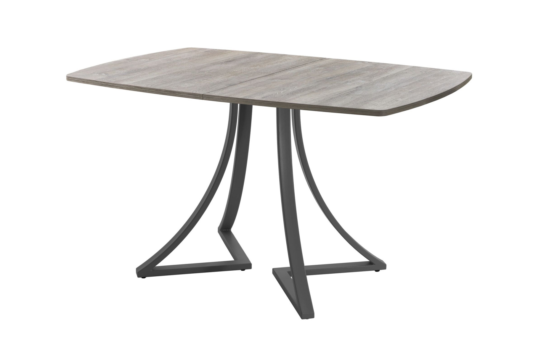 Обеденный стол AMC Elite (серии SLIM) / E24(1100) D6 (графит/Дуб Уайт-Ривер песочно-бежевый)