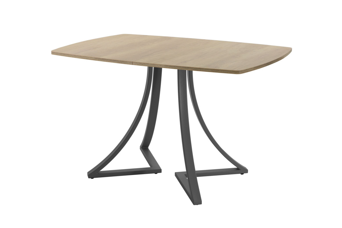 Обеденный стол AMC Elite (серии SLIM) / E24(1200) D6 (графит/Дуб Небраска Натуральный)