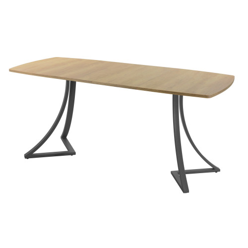 Обеденный стол AMC Elite (серии SLIM) / E24(1100) D6 (графит/Дуб Небраска Натуральный)
