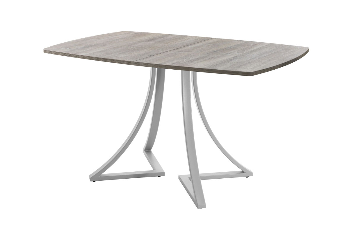 Обеденный стол AMC Elite (серии SLIM) / E24(1200) D6 (серебро/Дуб Уайт-Ривер песочно-бежевый)