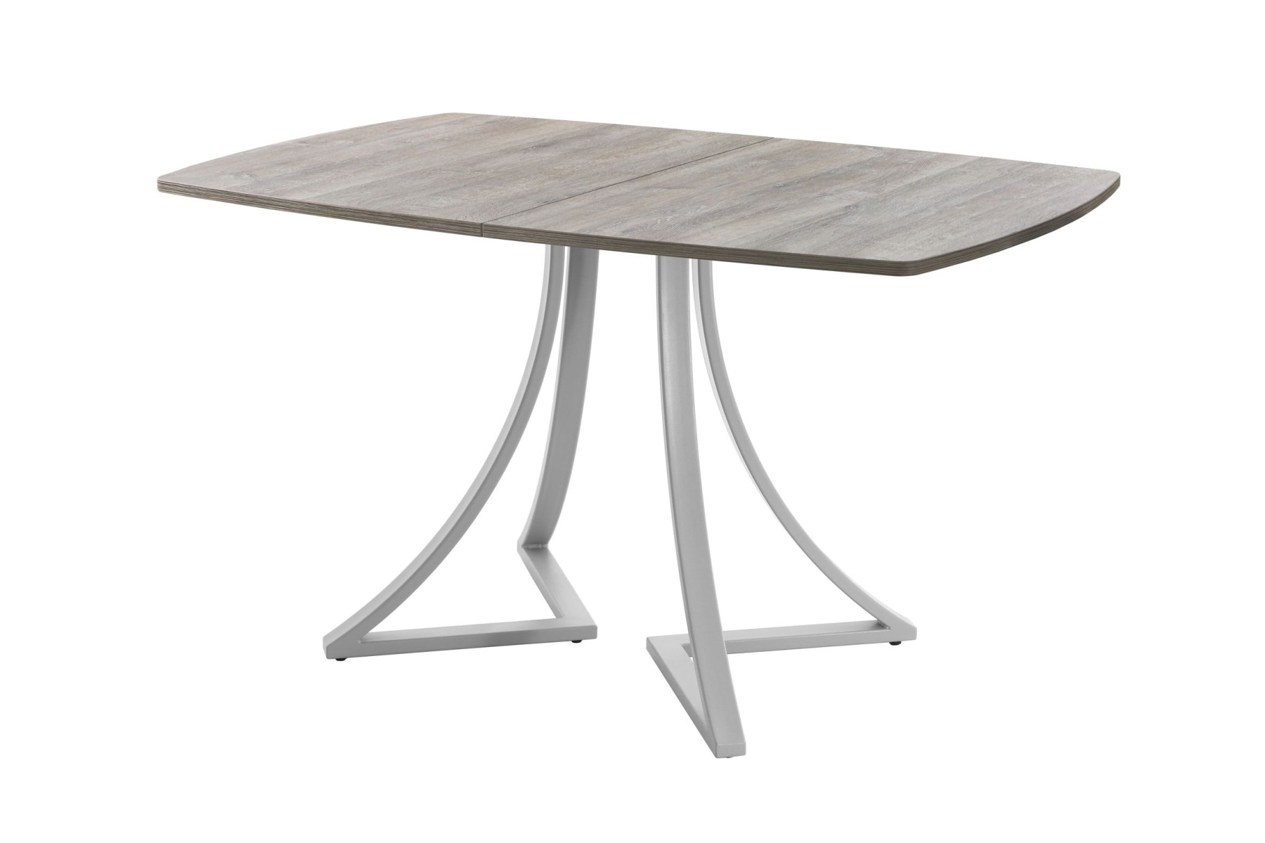 Обеденный стол AMC Elite (серии SLIM) / E24(1100) D6 (серебро/Дуб Уайт-Ривер песочно-бежевый)