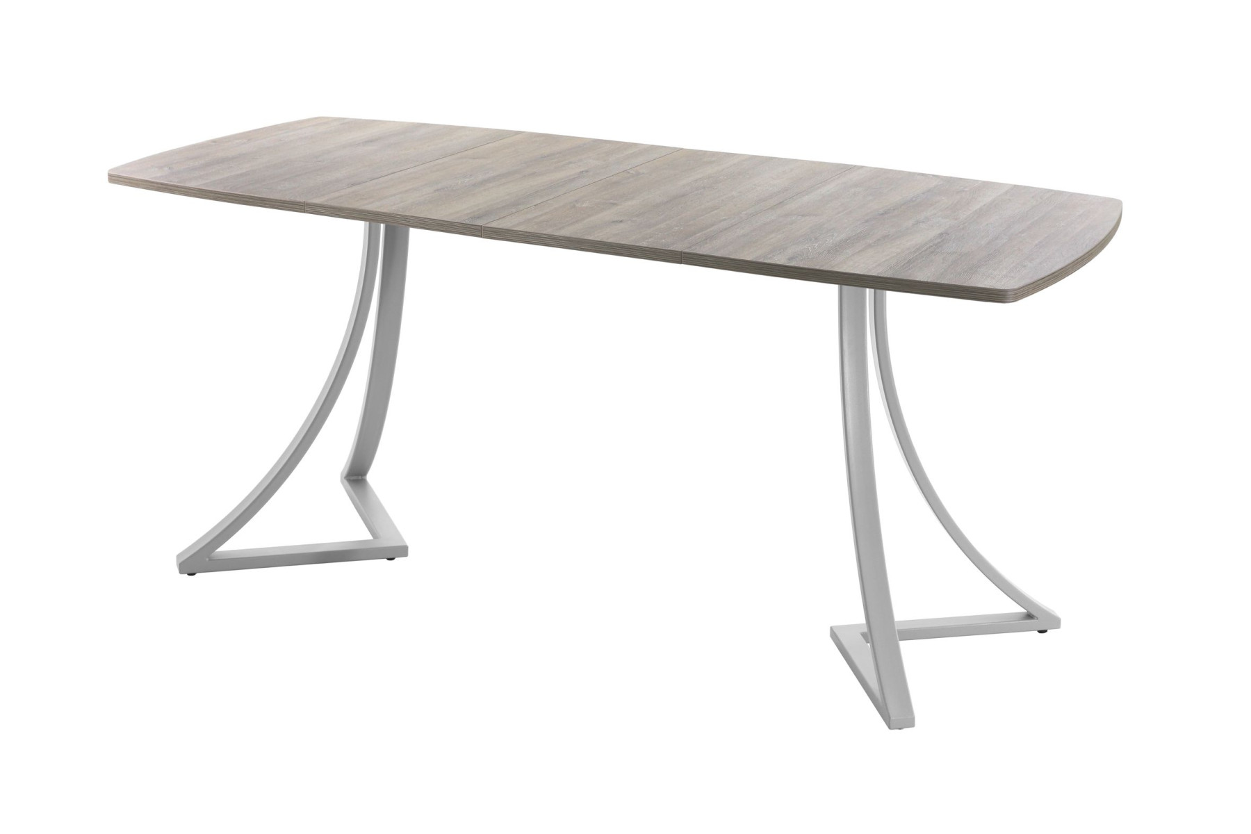 Обеденный стол AMC Elite (серии SLIM) / E24(1100) D6 (серебро/Дуб Уайт-Ривер песочно-бежевый)