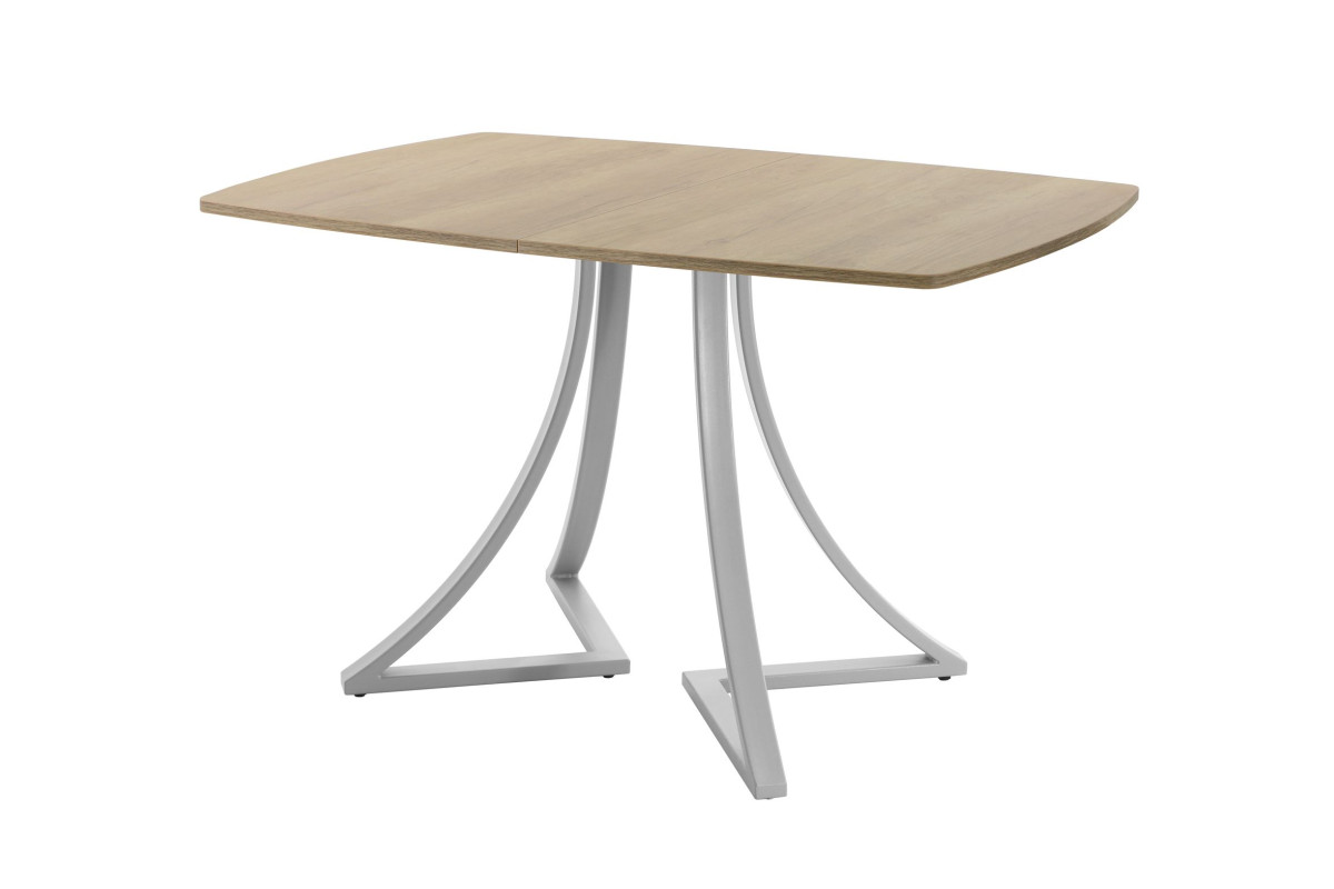 Обеденный стол AMC Elite (серии SLIM) / E24(1200) D6 (серебро/Дуб Небраска Натуральный)