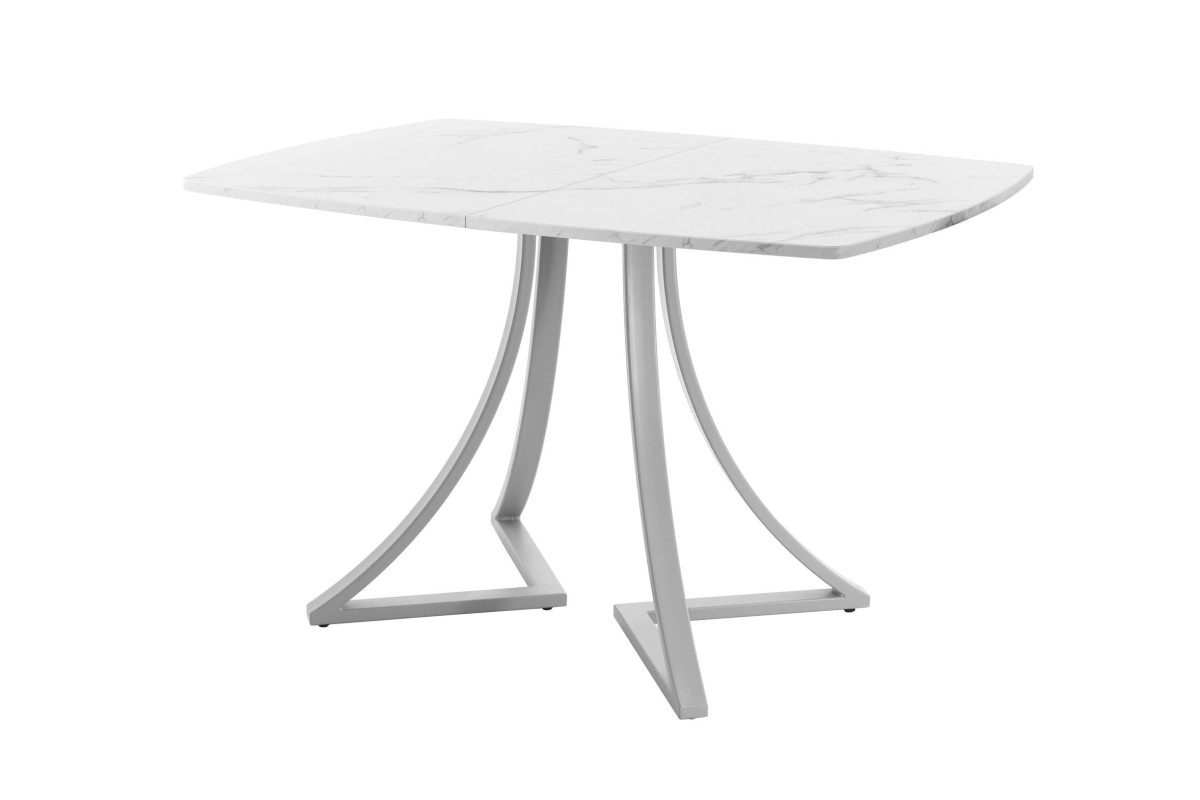Обеденный стол AMC Elite (серии SLIM) / E24(1200) D6 (серебро/Мрамор Кристалл)