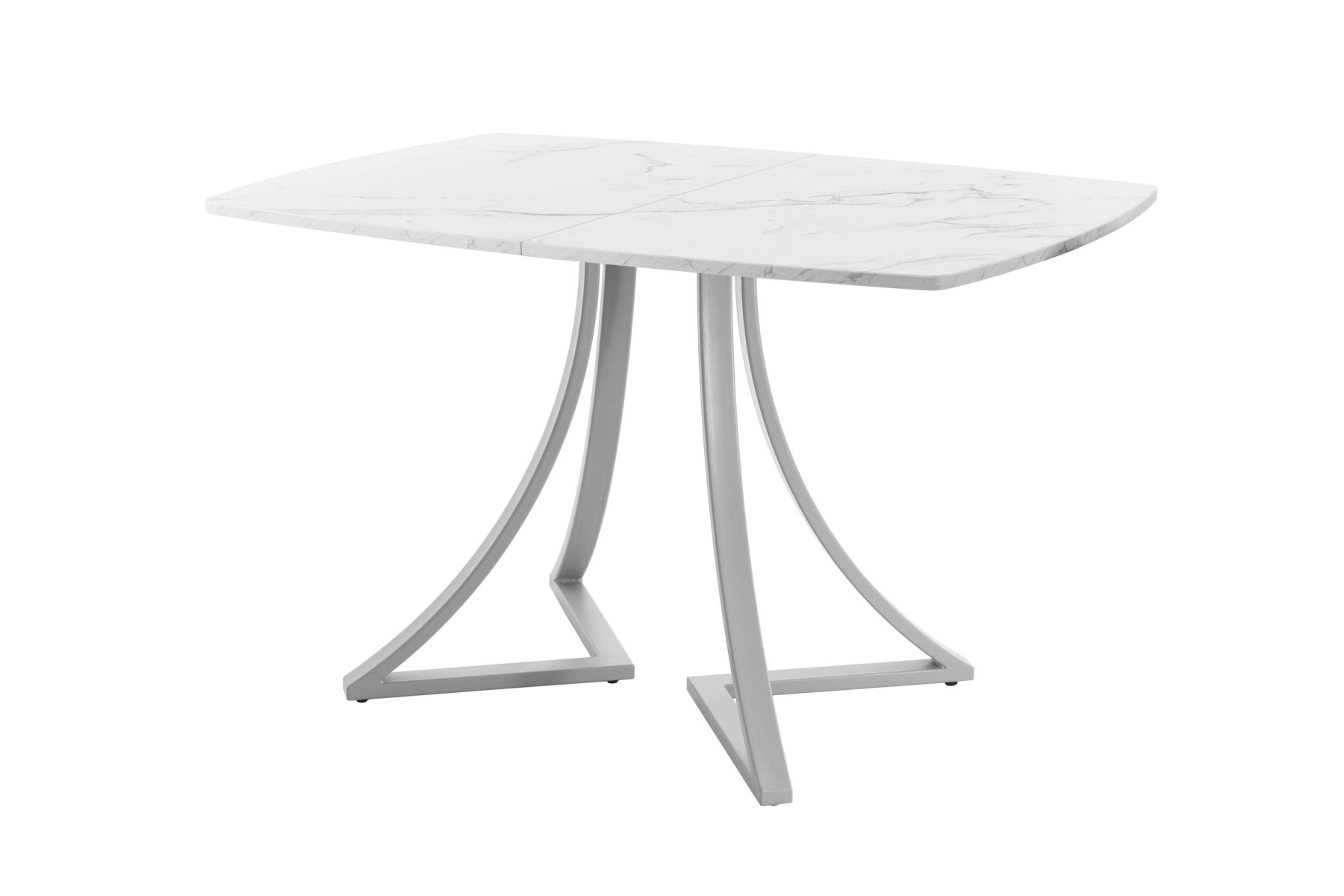 Обеденный стол AMC Elite (серии SLIM) / E24(1200) D6 (серебро/Мрамор Кристалл)
