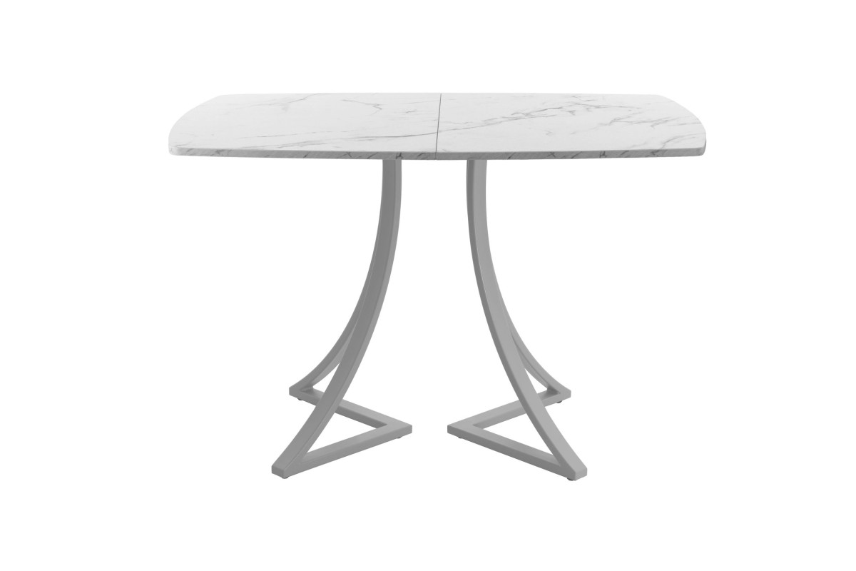 Обеденный стол AMC Elite (серии SLIM) / E24(1200) D6 (серебро/Мрамор Кристалл)