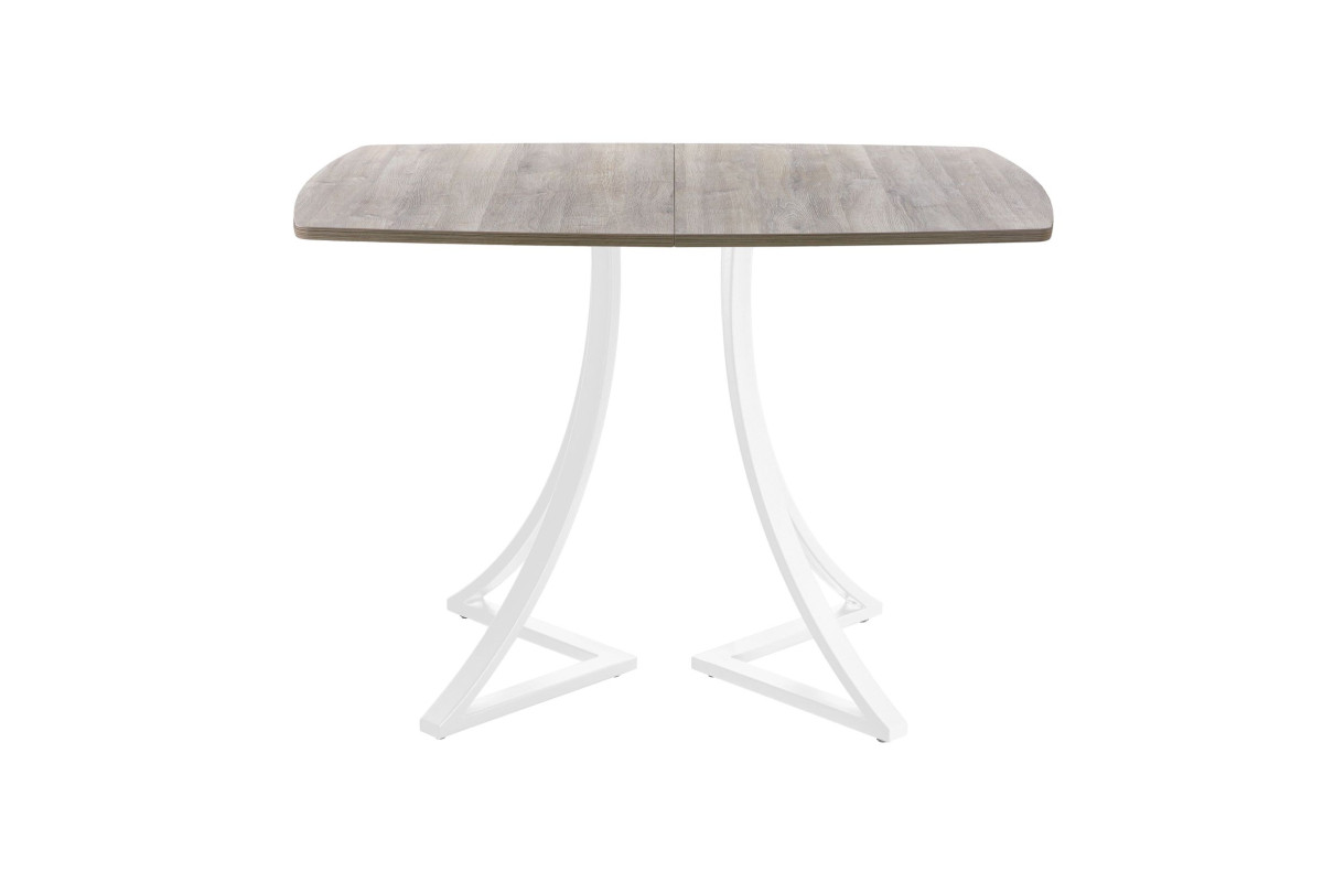 Обеденный стол AMC Elite (серии SLIM) / E24(1100) D6 (белый/Дуб Уайт-Ривер песочно-бежевый)