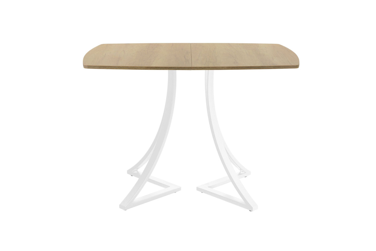 Обеденный стол AMC Elite (серии SLIM) / E24(1200) D6 (белый/Дуб Небраска Натуральный)