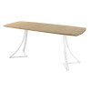 Обеденный стол AMC Elite (серии SLIM) / E24(1200) D6 (белый/Дуб Небраска Натуральный)