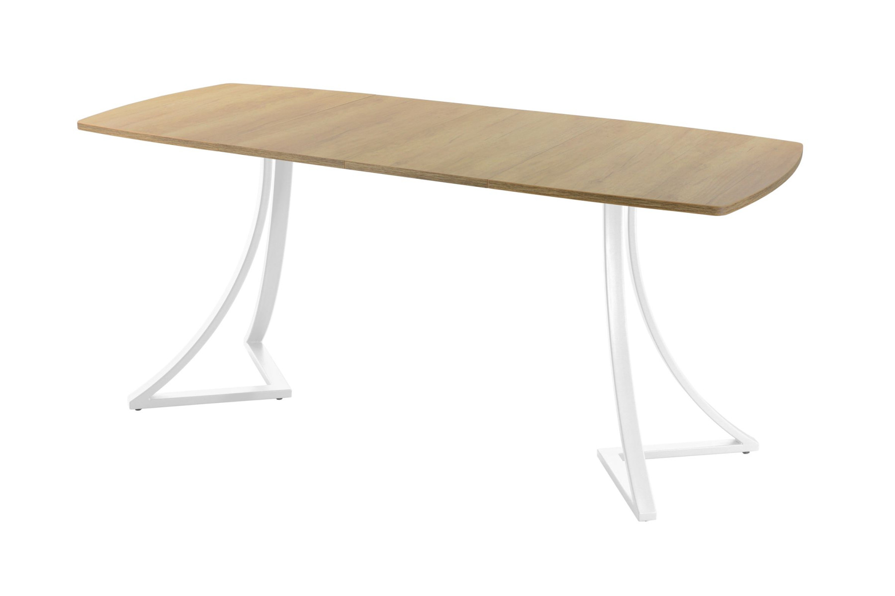 Обеденный стол AMC Elite (серии SLIM) / E24(1200) D6 (белый/Дуб Небраска Натуральный)