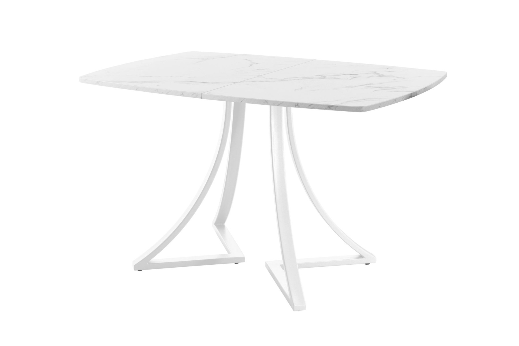 Обеденный стол AMC Elite (серии SLIM) / E24(1100) D6 (белый/Мрамор Кристалл)