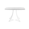 Обеденный стол AMC Elite (серии SLIM) / E24(1100) D6 (белый/Мрамор Кристалл)