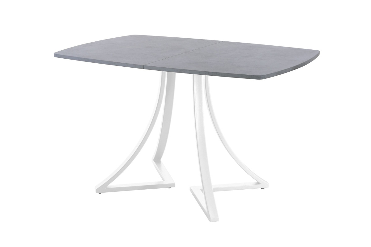 Обеденный стол AMC Elite (серии SLIM) / E24(1100) D6 (белый/Бетон Чикаго светло-серый)