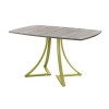Обеденный стол AMC Elite (серии SLIM) / E24(1100) D6 (золото/Дуб Уайт-Ривер песочно-бежевый)