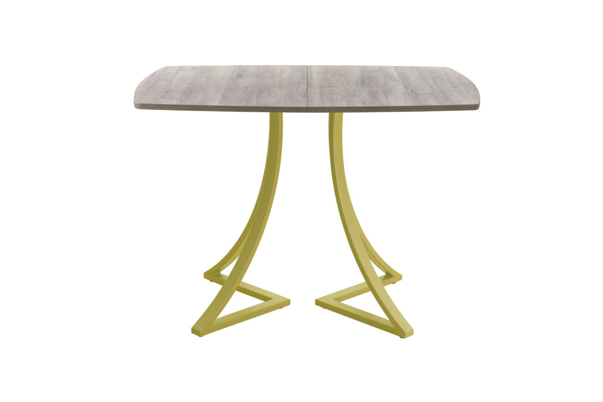 Обеденный стол AMC Elite (серии SLIM) / E24(1100) D6 (золото/Дуб Уайт-Ривер песочно-бежевый)