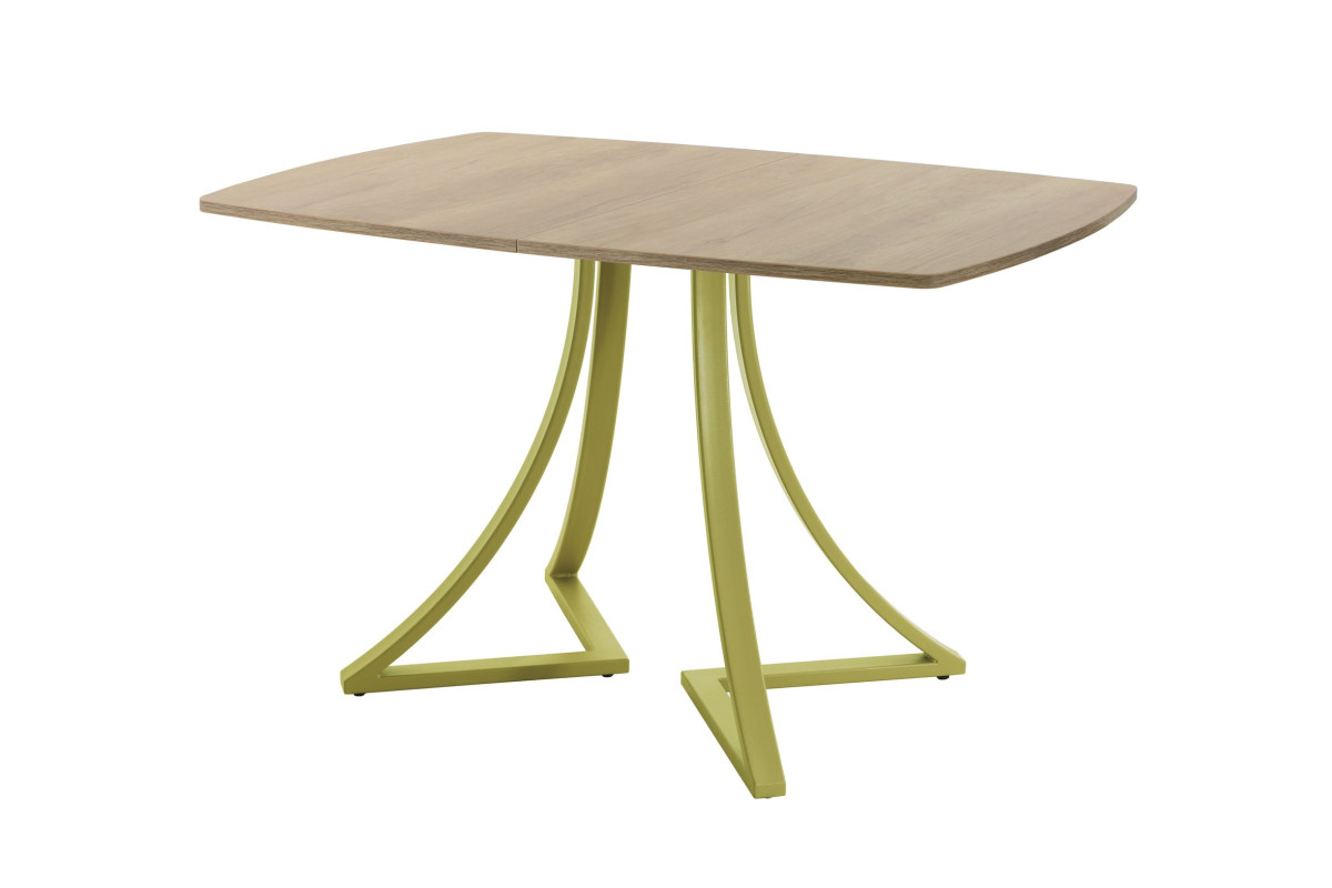 Обеденный стол AMC Elite (серии SLIM) / E24(1100) D6 (золото/Дуб Небраска Натуральный)