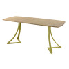 Обеденный стол AMC Elite (серии SLIM) / E24(1100) D6 (золото/Дуб Небраска Натуральный)