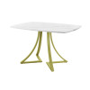 Обеденный стол AMC Elite (серии SLIM) / E24(1100) D6 (золото/Мрамор Кристалл)