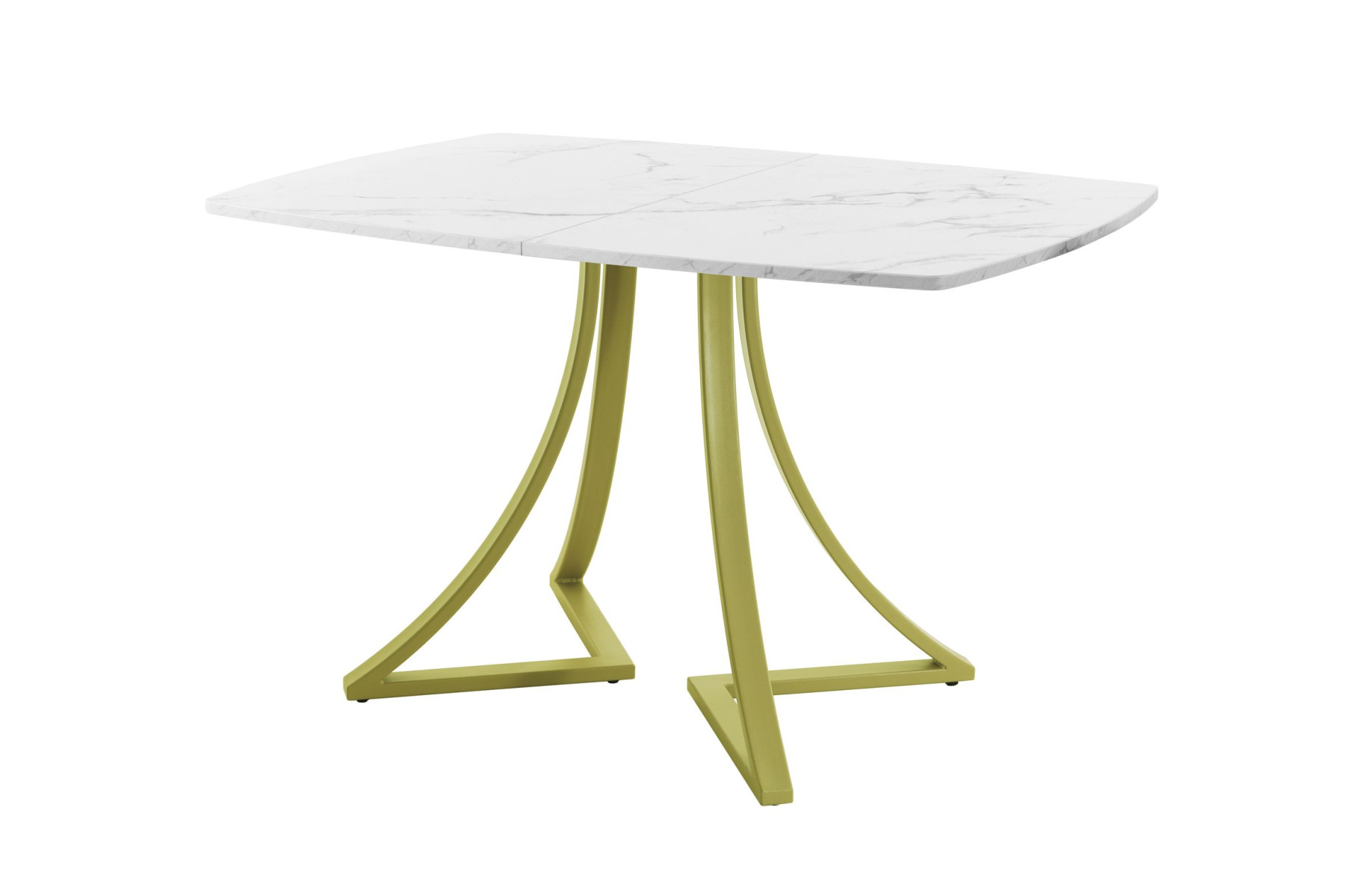 Обеденный стол AMC Elite (серии SLIM) / E24(1200) D6 (золото/Мрамор Кристалл)