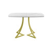 Обеденный стол AMC Elite (серии SLIM) / E24(1100) D6 (золото/Мрамор Кристалл)