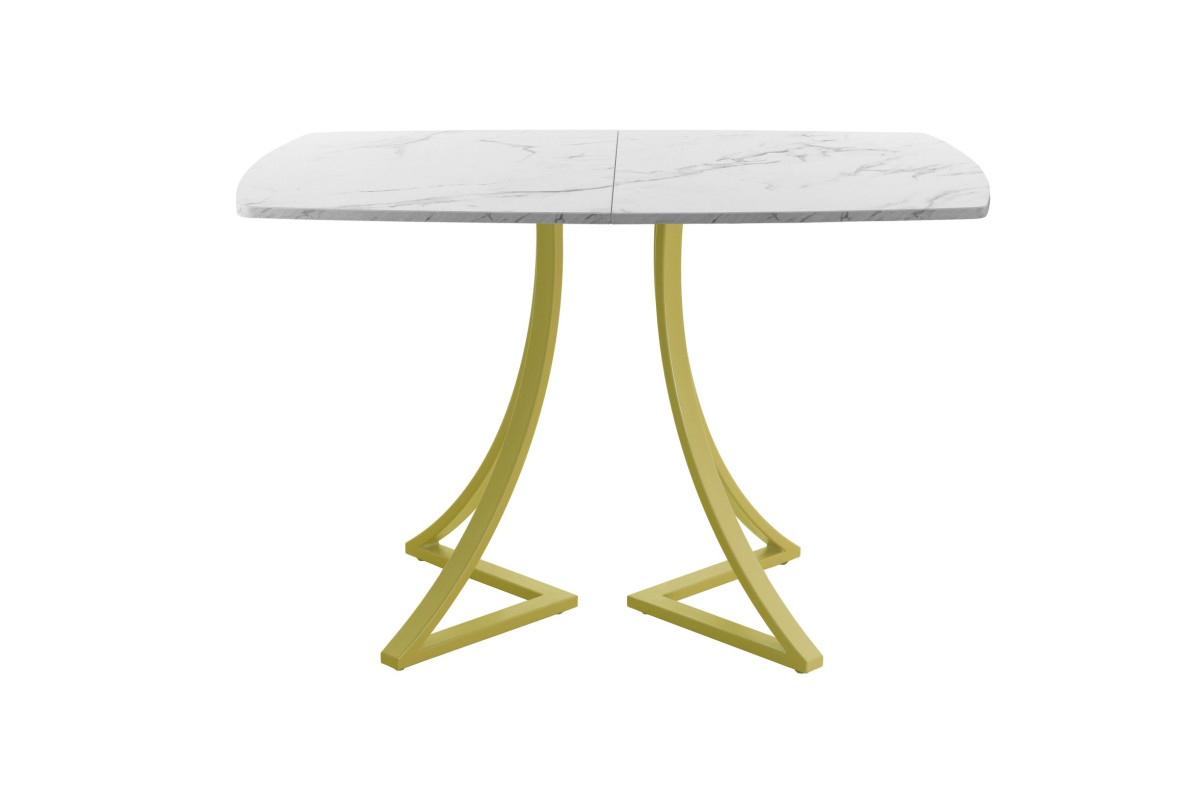 Обеденный стол AMC Elite (серии SLIM) / E24(1100) D6 (золото/Мрамор Кристалл)