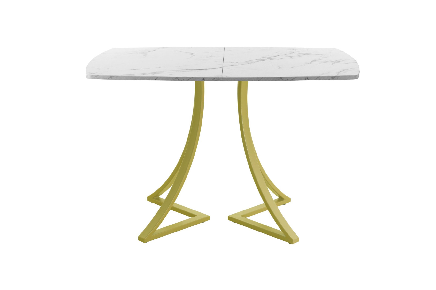 Обеденный стол AMC Elite (серии SLIM) / E24(1200) D6 (золото/Мрамор Кристалл)