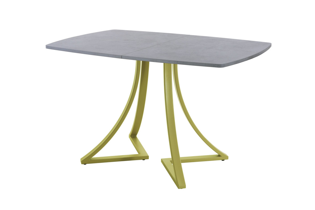 Обеденный стол AMC Elite (серии SLIM) / E24(1200) D6 (золото/Бетон Чикаго светло-серый)
