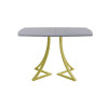Обеденный стол AMC Elite (серии SLIM) / E24(1200) D6 (золото/Бетон Чикаго светло-серый)