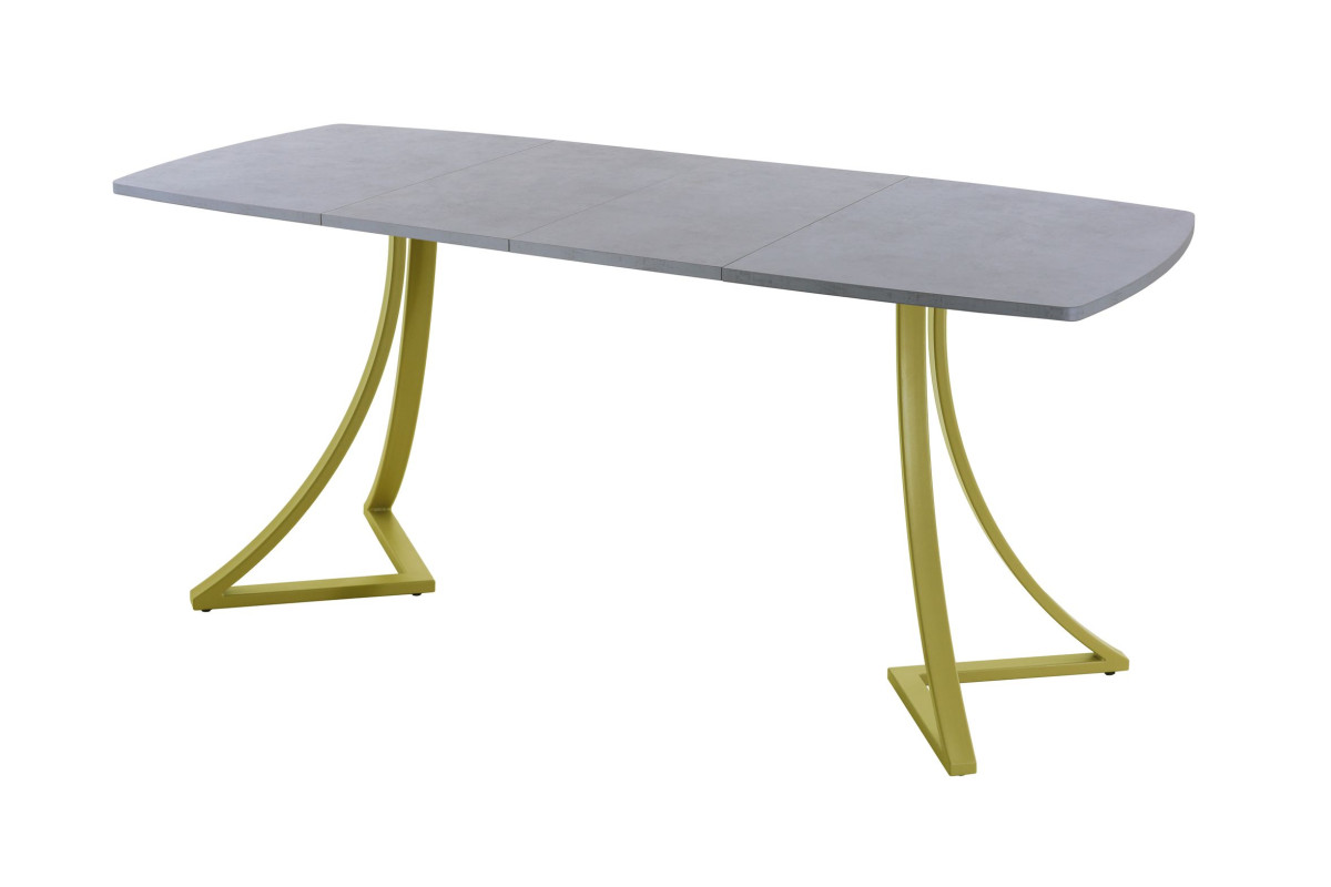 Обеденный стол AMC Elite (серии SLIM) / E24(1200) D6 (золото/Бетон Чикаго светло-серый)
