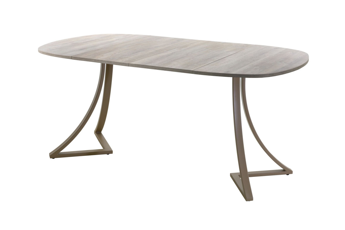 Обеденный стол AMC Elite (серии SLIM) / E24(800) D7 (капучино/Дуб Уайт-Ривер песочно-бежевый)