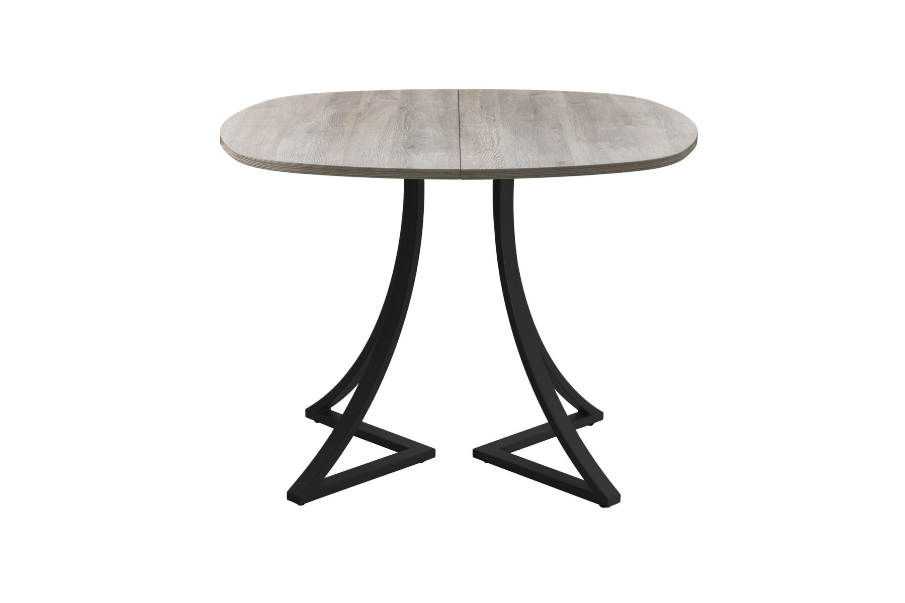 Обеденный стол AMC Elite (серии SLIM) / E24(900) D7 (черный/Дуб Уайт-Ривер песочно-бежевый)