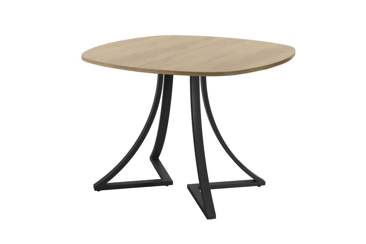 Обеденный стол AMC Elite (серии SLIM) / E24(900) D7 (черный/Дуб Небраска Натуральный)