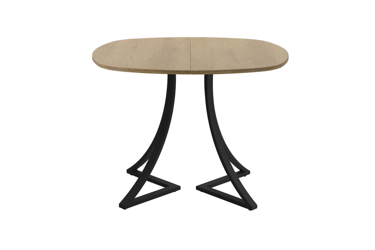 Обеденный стол AMC Elite (серии SLIM) / E24(900) D7 (черный/Дуб Небраска Натуральный)