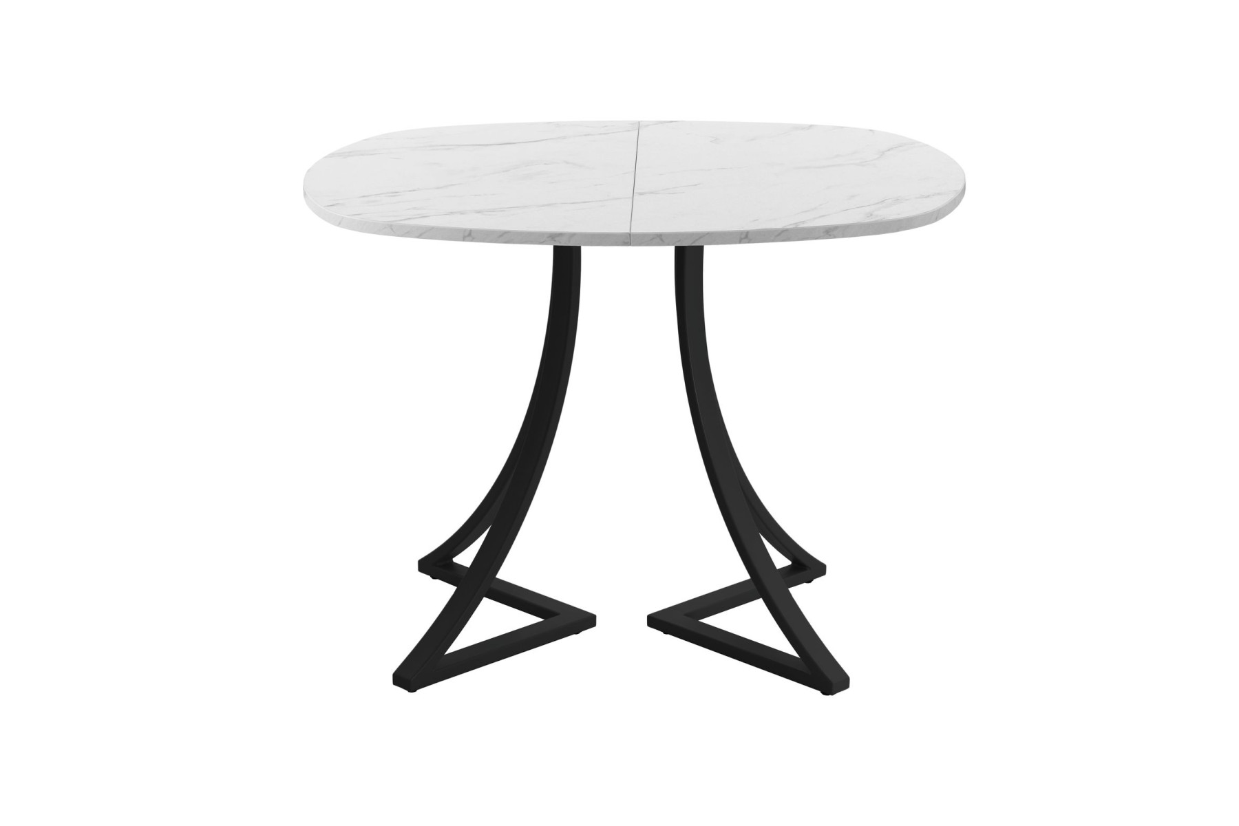 Обеденный стол AMC Elite (серии SLIM) / E24(900) D7 (черный/Мрамор Кристалл)