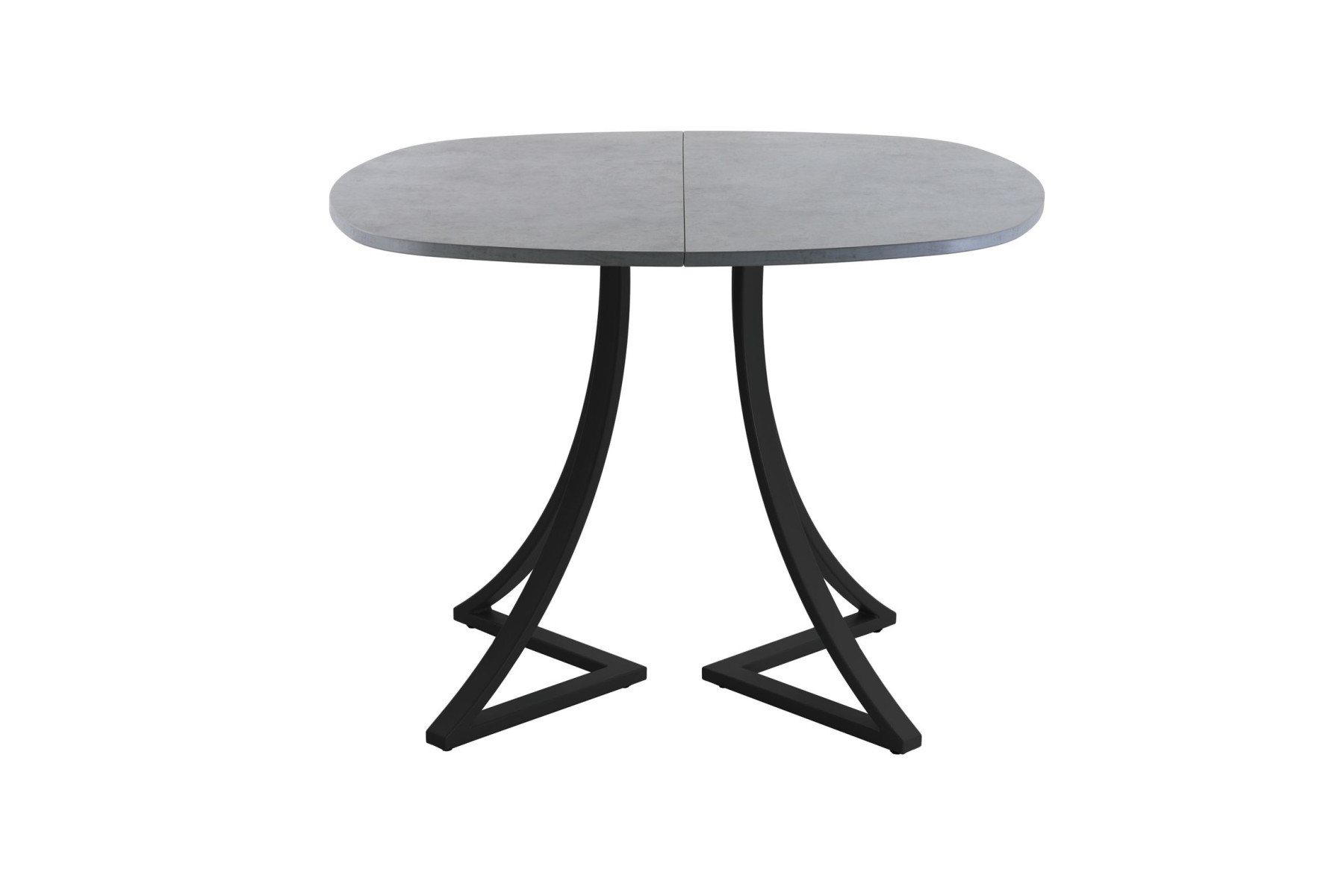 Обеденный стол AMC Elite (серии SLIM) / E24(900) D7 (черный/Бетон Чикаго светло-серый)