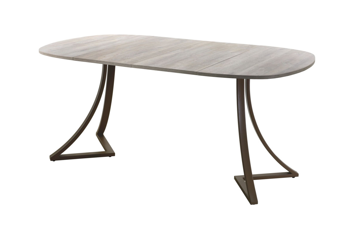 Обеденный стол AMC Elite (серии SLIM) / E24(900) D7 (коричневый/Дуб Уайт-Ривер песочно-бежевый)