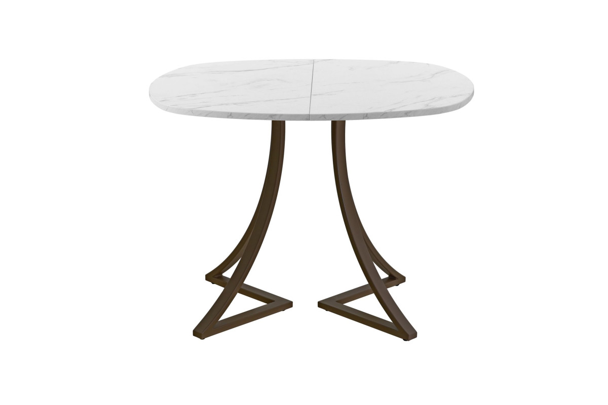 Обеденный стол AMC Elite (серии SLIM) / E24(800) D7 (коричневый/Мрамор Кристалл)