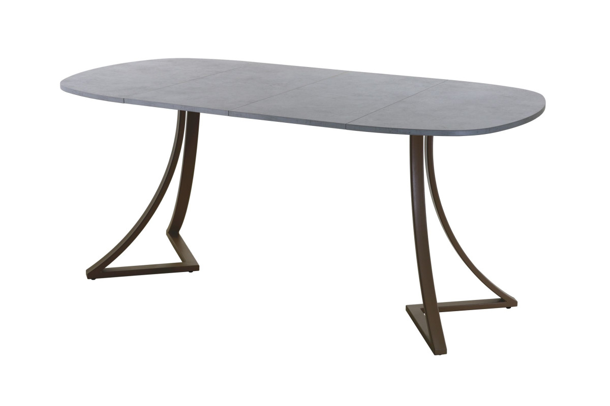 Обеденный стол AMC Elite (серии SLIM) / E24(800) D7 (коричневый/Бетон Чикаго светло-серый)