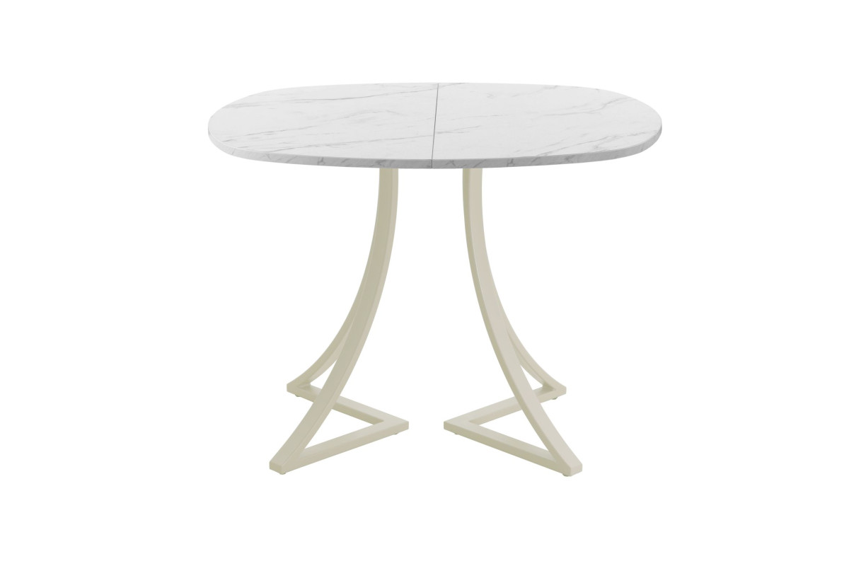 Обеденный стол AMC Elite (серии SLIM) / E24(900) D7 (бежевый/Мрамор Кристалл)