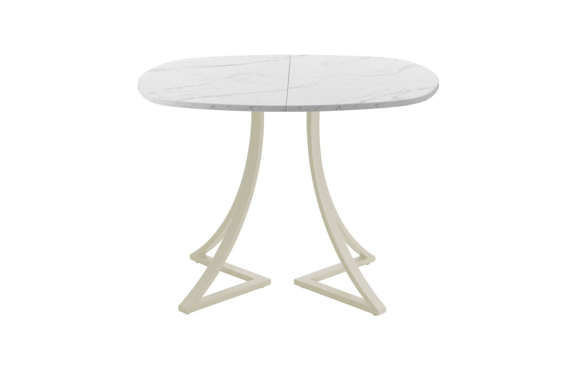 Обеденный стол AMC Elite (серии SLIM) / E24(900) D7 (бежевый/Мрамор Кристалл)