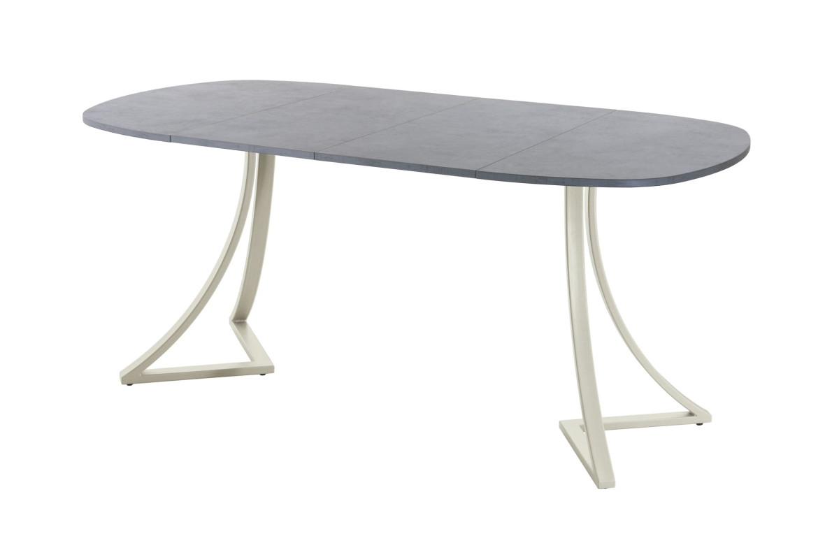 Обеденный стол AMC Elite (серии SLIM) / E24(800) D7 (бежевый/Бетон Чикаго светло-серый)